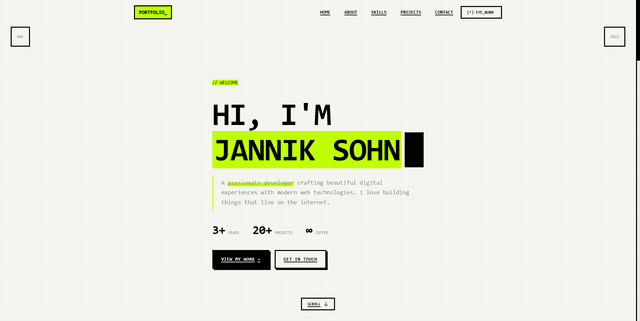 Screenshot of THIS WEBSITE project